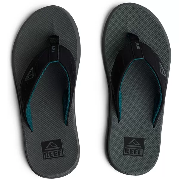 imageREEF Phantoms Mens Beach Flip Flop Water Friendly Soft and Supportive Molded FootbedGreyBlackGreen