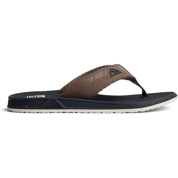 imageREEF Phantoms Mens Beach Flip Flop Water Friendly Soft and Supportive Molded FootbedKhaki Navy