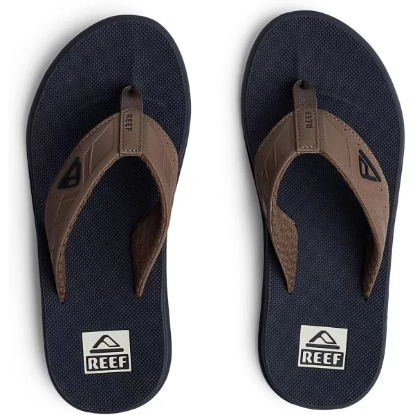 imageREEF Phantoms Mens Beach Flip Flop Water Friendly Soft and Supportive Molded FootbedKhaki Navy