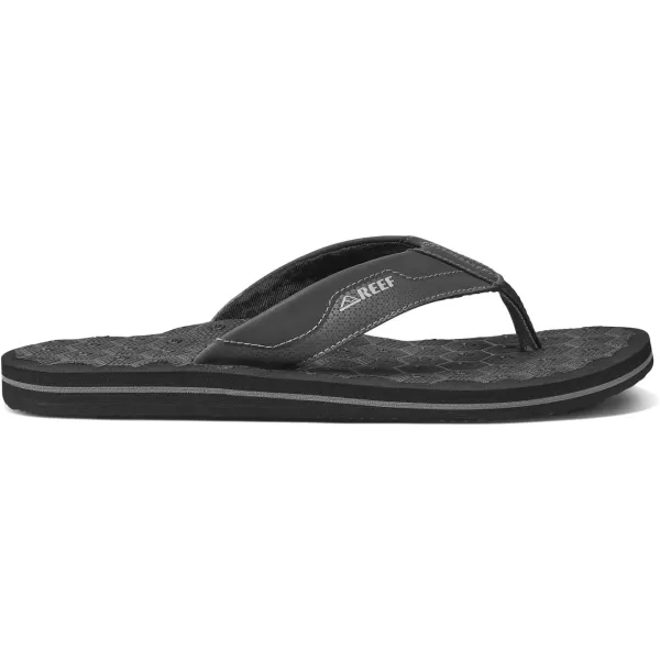 imageREEF Ripper Mens Beach Flip Flop Soft Cushion Footbed Water Friendly Quick DryDark Grey