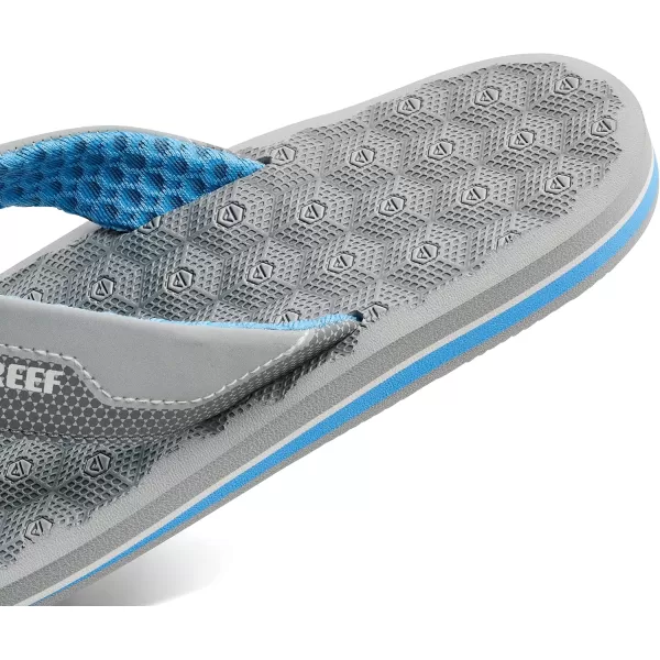 imageREEF Ripper Mens Beach Flip Flop Soft Cushion Footbed Water Friendly Quick DryLight GreyLight Blue