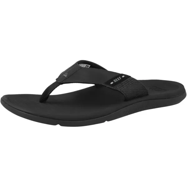 imageREEF Santa Ana Mens Flip Flop Arch Support Water Friendly Non Marking OutsoleAll Black