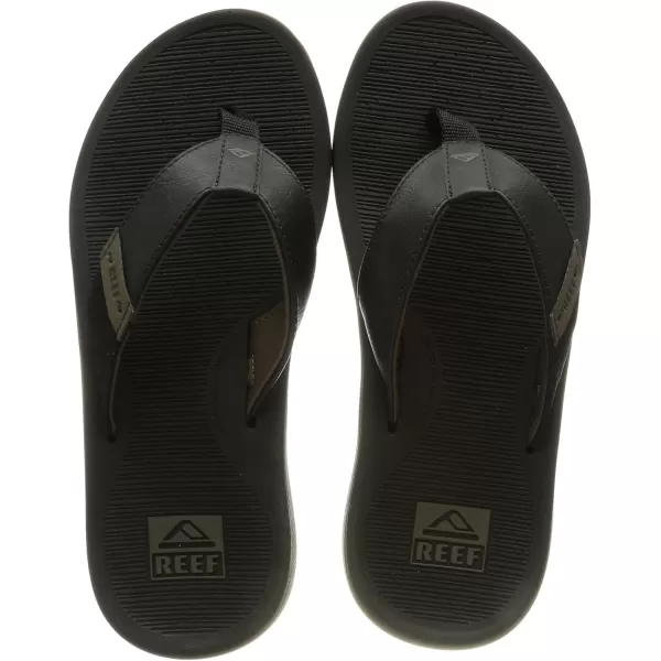imageREEF Santa Ana Mens Flip Flop Arch Support Water Friendly Non Marking OutsoleBlack