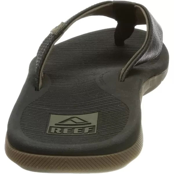 imageREEF Santa Ana Mens Flip Flop Arch Support Water Friendly Non Marking OutsoleBlack
