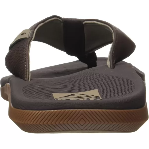 imageREEF Santa Ana Mens Flip Flop Arch Support Water Friendly Non Marking OutsoleBrown