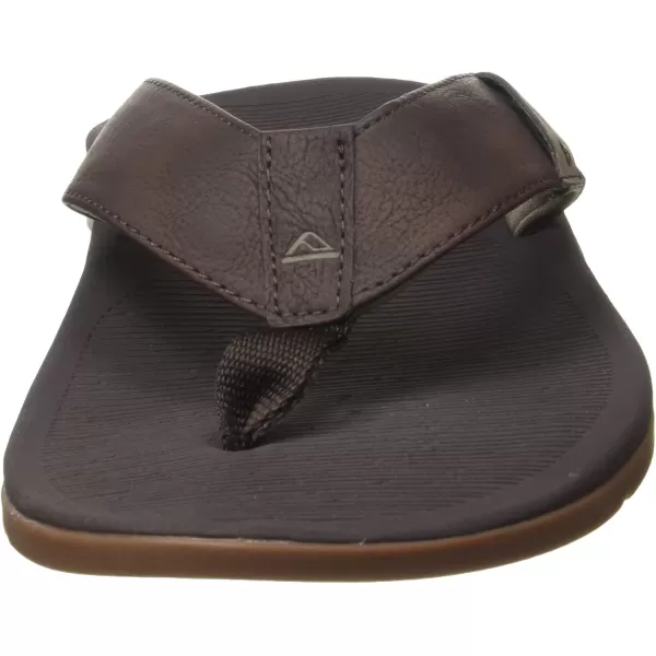 imageREEF Santa Ana Mens Flip Flop Arch Support Water Friendly Non Marking OutsoleBrown