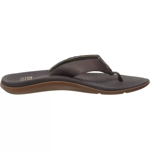 imageREEF Santa Ana Mens Flip Flop Arch Support Water Friendly Non Marking OutsoleBrown