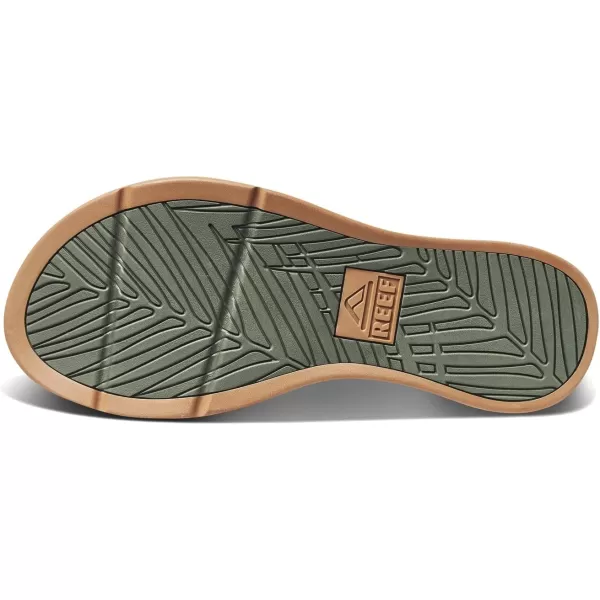 imageREEF Santa Ana Mens Flip Flop Arch Support Water Friendly Non Marking OutsoleGeo OliveGum