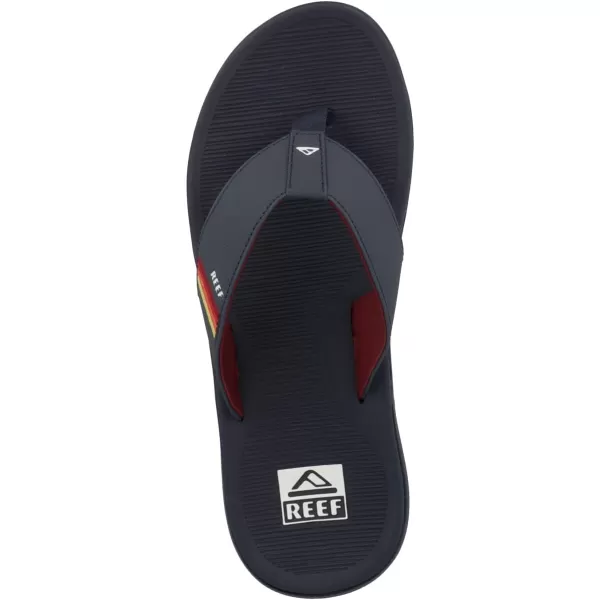 imageREEF Santa Ana Mens Flip Flop Arch Support Water Friendly Non Marking OutsoleGrey Ocean Sunset