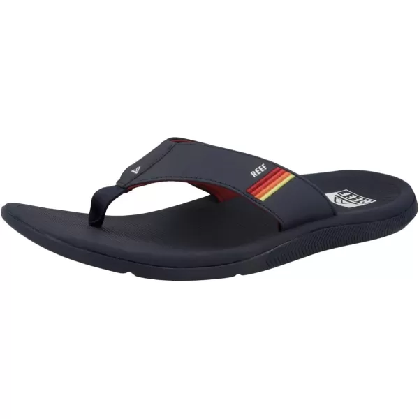 imageREEF Santa Ana Mens Flip Flop Arch Support Water Friendly Non Marking OutsoleGrey Ocean Sunset