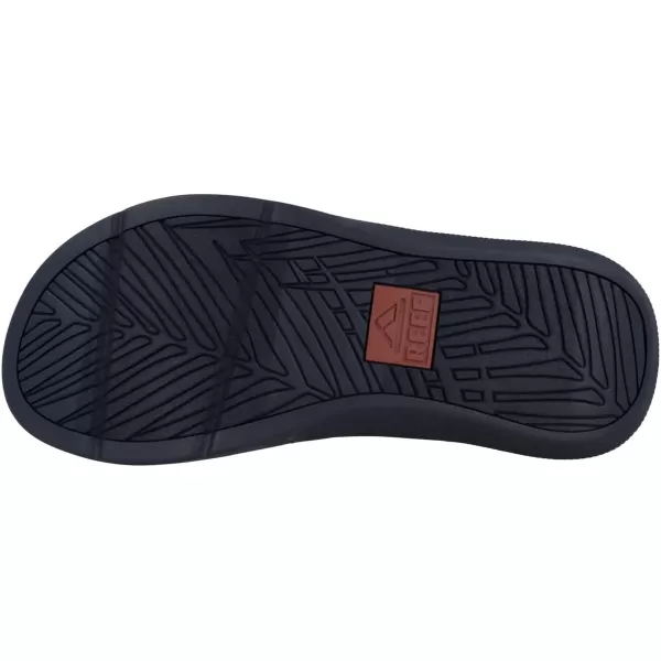 imageREEF Santa Ana Mens Flip Flop Arch Support Water Friendly Non Marking OutsoleGreyOcean Sunset