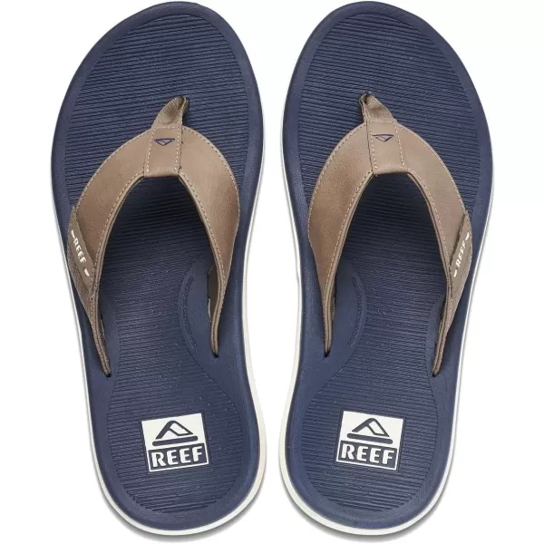 imageREEF Santa Ana Mens Flip Flop Arch Support Water Friendly Non Marking OutsoleNavyKhaki