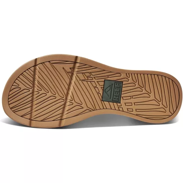 imageREEF Santa Ana Mens Flip Flop Arch Support Water Friendly Non Marking OutsoleOliveGum