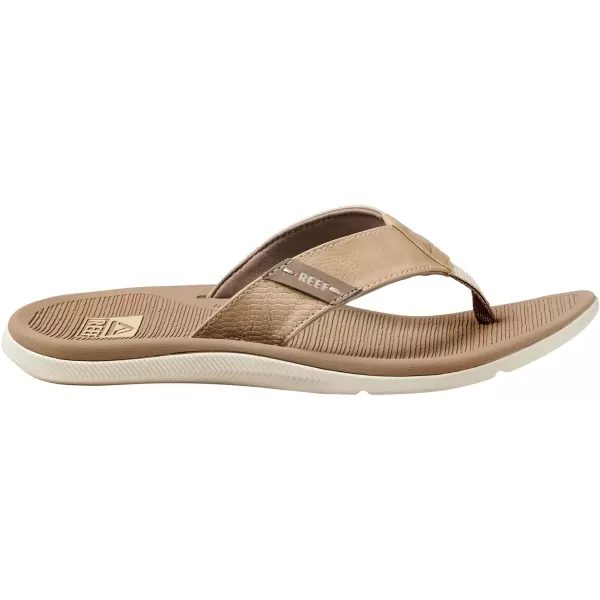 imageREEF Santa Ana Mens Flip Flop Arch Support Water Friendly Non Marking OutsoleTan