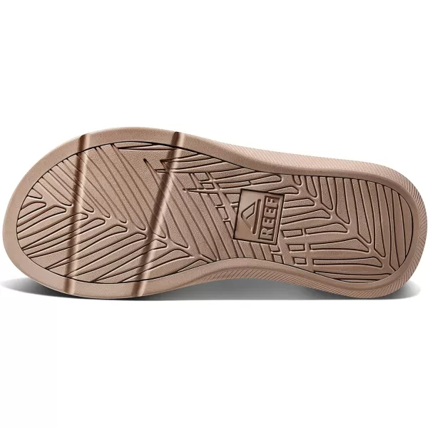 imageREEF Santa Ana Mens Flip Flop Arch Support Water Friendly Non Marking OutsoleTan Topo