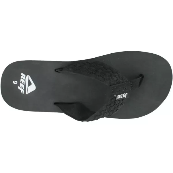 imageREEF Smoothy Mens Beach Flip Flop Soft Woven Strap Made From 100 Recycled PETBlack