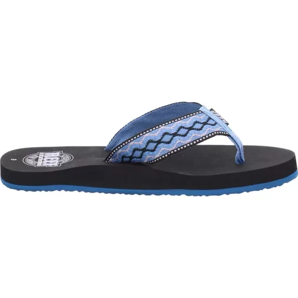imageREEF Smoothy Mens Beach Flip Flop Soft Woven Strap Made From 100 Recycled PETVintage Blue