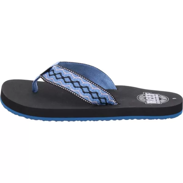 imageREEF Smoothy Mens Beach Flip Flop Soft Woven Strap Made From 100 Recycled PETVintage Blue