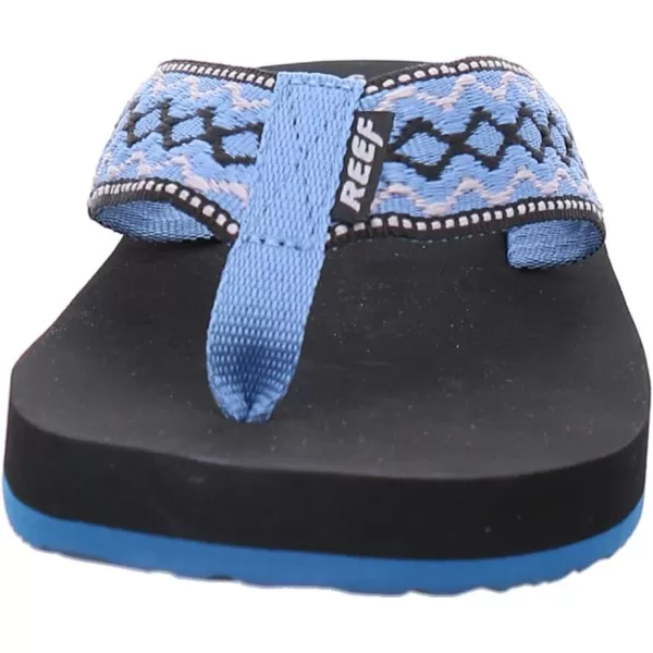 imageREEF Smoothy Mens Beach Flip Flop Soft Woven Strap Made From 100 Recycled PETVintage Blue