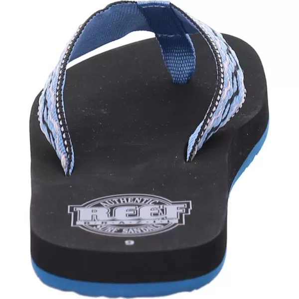 imageREEF Smoothy Mens Beach Flip Flop Soft Woven Strap Made From 100 Recycled PETVintage Blue