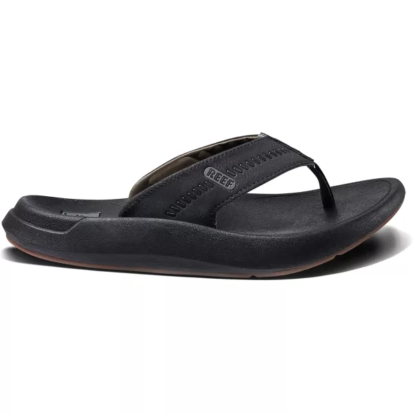 imageREEF Swellsole Cruiser Mens Recovery Flip Flop Enhanced Arch Support Water FriendlyBlackGrey