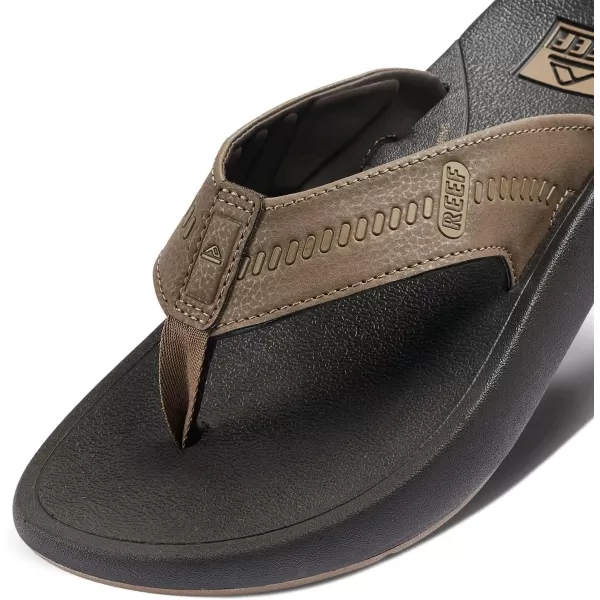 imageREEF Swellsole Cruiser Mens Recovery Flip Flop Enhanced Arch Support Water FriendlyBrownTan