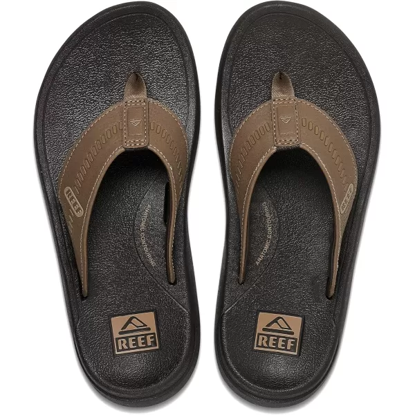 imageREEF Swellsole Cruiser Mens Recovery Flip Flop Enhanced Arch Support Water FriendlyBrownTan