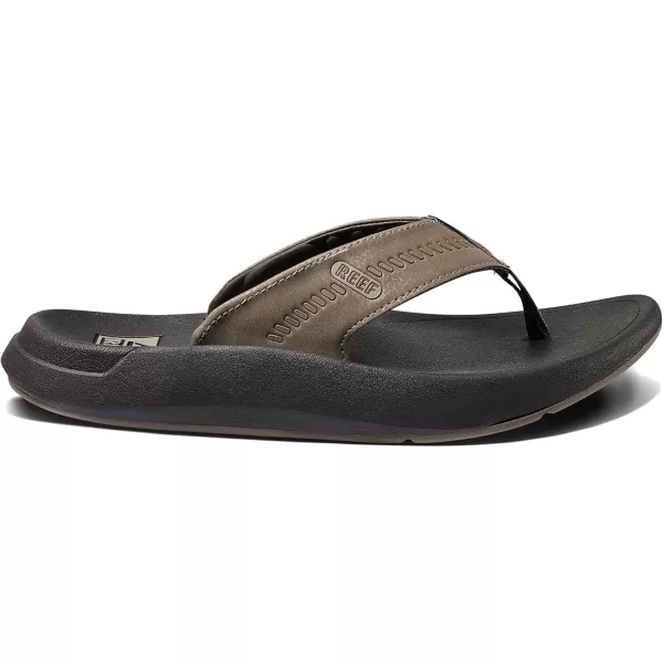 imageREEF Swellsole Cruiser Mens Recovery Flip Flop Enhanced Arch Support Water FriendlyBrownTan