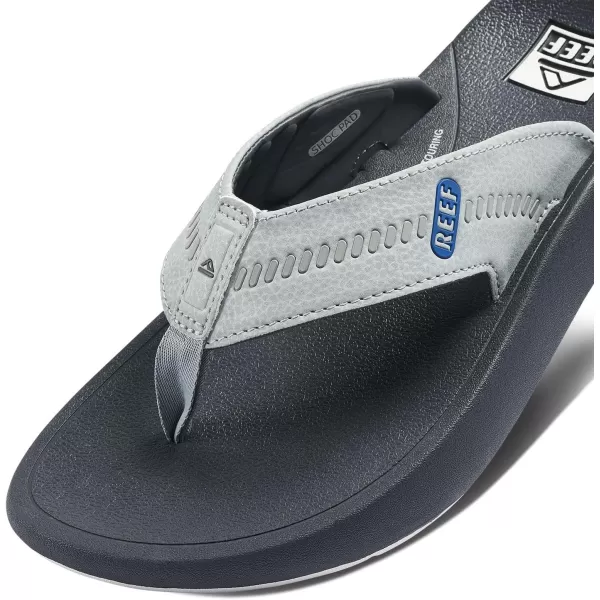 imageREEF Swellsole Cruiser Mens Recovery Flip Flop Enhanced Arch Support Water FriendlyGreyLight GreyBlue