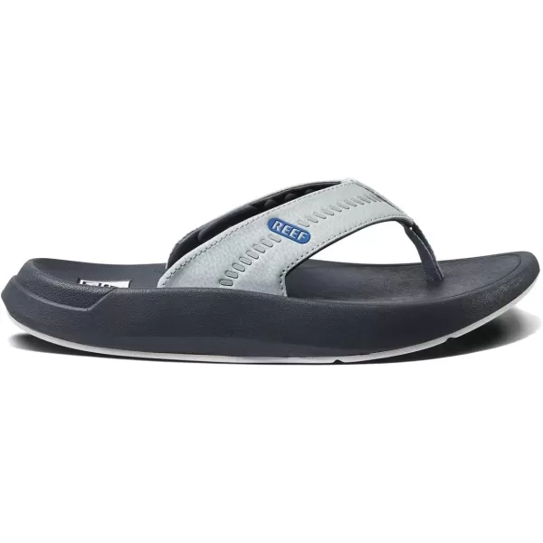 imageREEF Swellsole Cruiser Mens Recovery Flip Flop Enhanced Arch Support Water FriendlyGreyLight GreyBlue