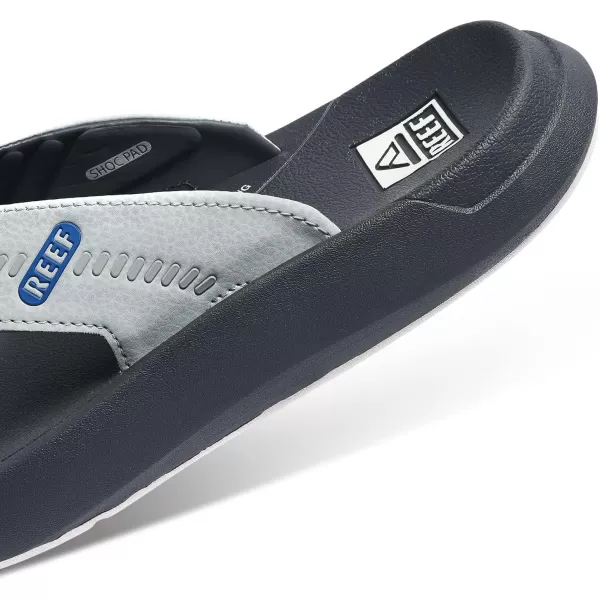 imageREEF Swellsole Cruiser Mens Recovery Flip Flop Enhanced Arch Support Water FriendlyGreyLight GreyBlue