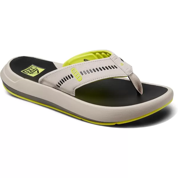 imageREEF Swellsole Cruiser Mens Recovery Flip Flop Enhanced Arch Support Water FriendlyGreyLime