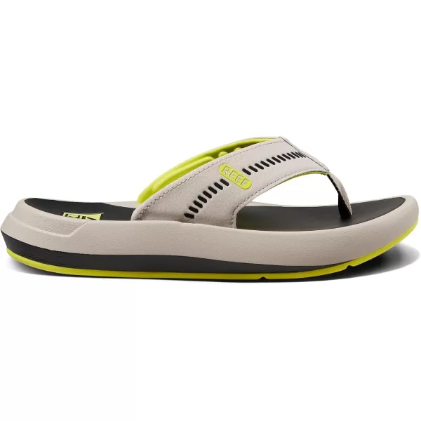 imageREEF Swellsole Cruiser Mens Recovery Flip Flop Enhanced Arch Support Water FriendlyGreyLime