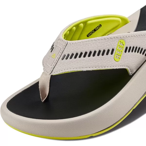 imageREEF Swellsole Cruiser Mens Recovery Flip Flop Enhanced Arch Support Water FriendlyGreyLime