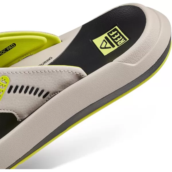 imageREEF Swellsole Cruiser Mens Recovery Flip Flop Enhanced Arch Support Water FriendlyGreyLime