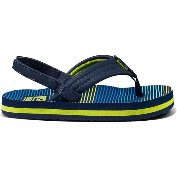 imageREEF ToddlerLittle Kid Ahi Beach Flip Flop Soft Cushion Footbed Water Friendly BackstrapAqua Green Stripe