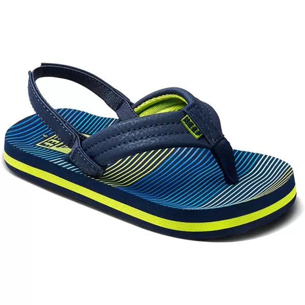 imageREEF ToddlerLittle Kid Ahi Beach Flip Flop Soft Cushion Footbed Water Friendly BackstrapAqua Green Stripe