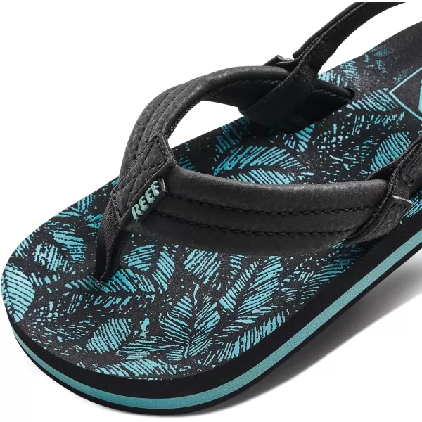 imageREEF ToddlerLittle Kid Ahi Beach Flip Flop Soft Cushion Footbed Water Friendly BackstrapAquifer Palm