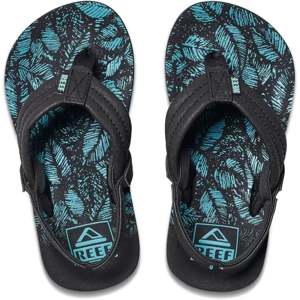 imageREEF ToddlerLittle Kid Ahi Beach Flip Flop Soft Cushion Footbed Water Friendly BackstrapAquifer Palm