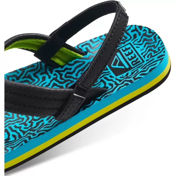 imageREEF ToddlerLittle Kid Ahi Beach Flip Flop Soft Cushion Footbed Water Friendly BackstrapBlue Coral