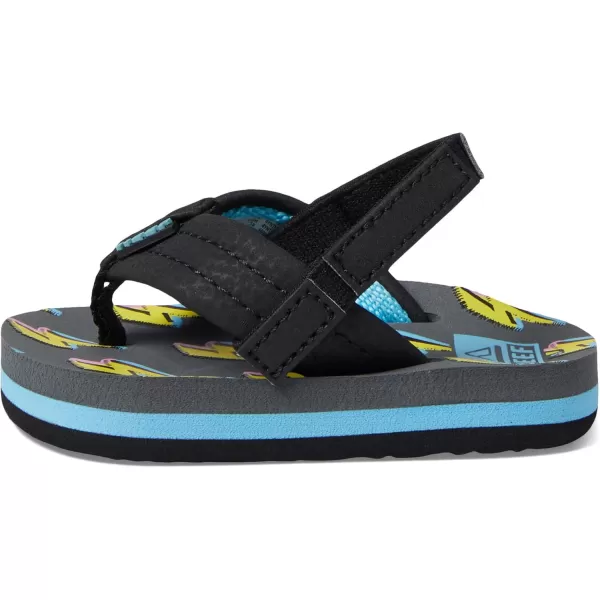imageREEF ToddlerLittle Kid Ahi Beach Flip Flop Soft Cushion Footbed Water Friendly BackstrapBolt Up