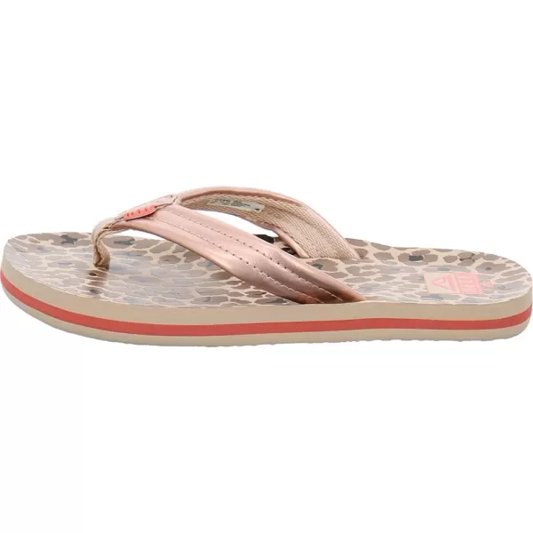imageREEF ToddlerLittle Kid Ahi Beach Flip Flop Soft Cushion Footbed Water Friendly BackstrapCheetah