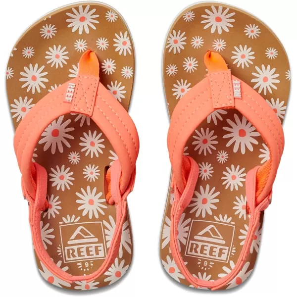 imageREEF ToddlerLittle Kid Ahi Beach Flip Flop Soft Cushion Footbed Water Friendly BackstrapDaisy