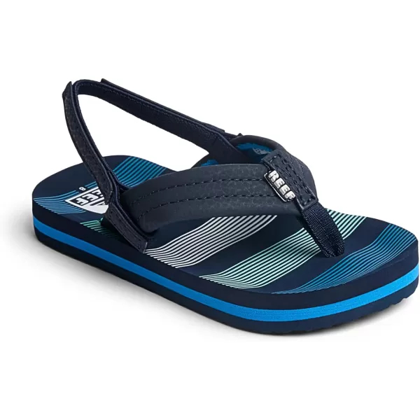 imageREEF ToddlerLittle Kid Ahi Beach Flip Flop Soft Cushion Footbed Water Friendly BackstrapDeep Sea Stripes