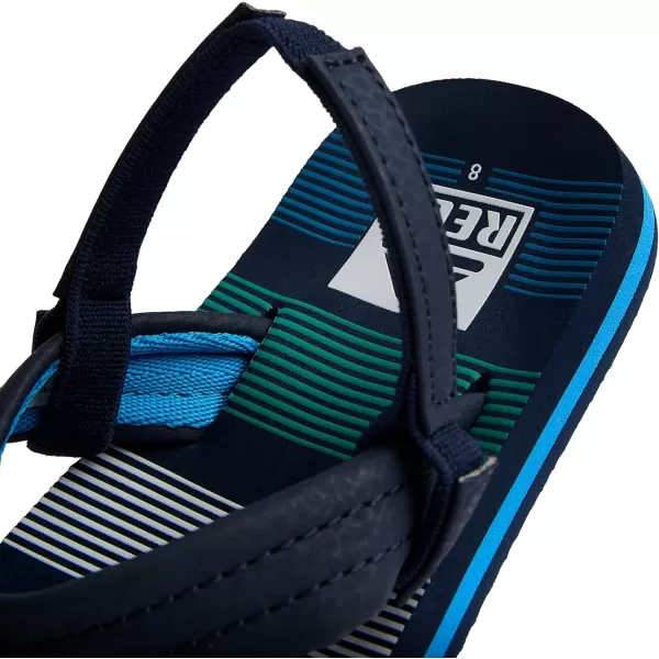 imageREEF ToddlerLittle Kid Ahi Beach Flip Flop Soft Cushion Footbed Water Friendly BackstrapDeep Sea Stripes