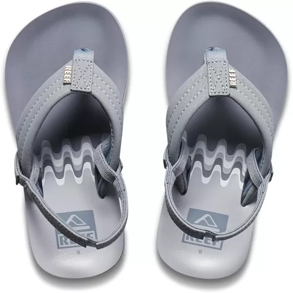 imageREEF ToddlerLittle Kid Ahi Beach Flip Flop Soft Cushion Footbed Water Friendly BackstrapGroovy Grey