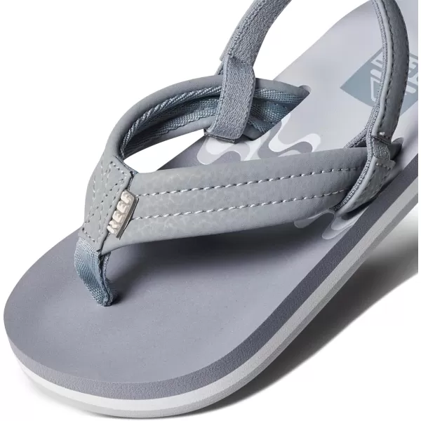 imageREEF ToddlerLittle Kid Ahi Beach Flip Flop Soft Cushion Footbed Water Friendly BackstrapGroovy Grey