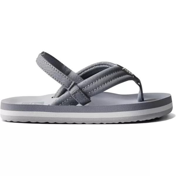 imageREEF ToddlerLittle Kid Ahi Beach Flip Flop Soft Cushion Footbed Water Friendly BackstrapGroovy Grey