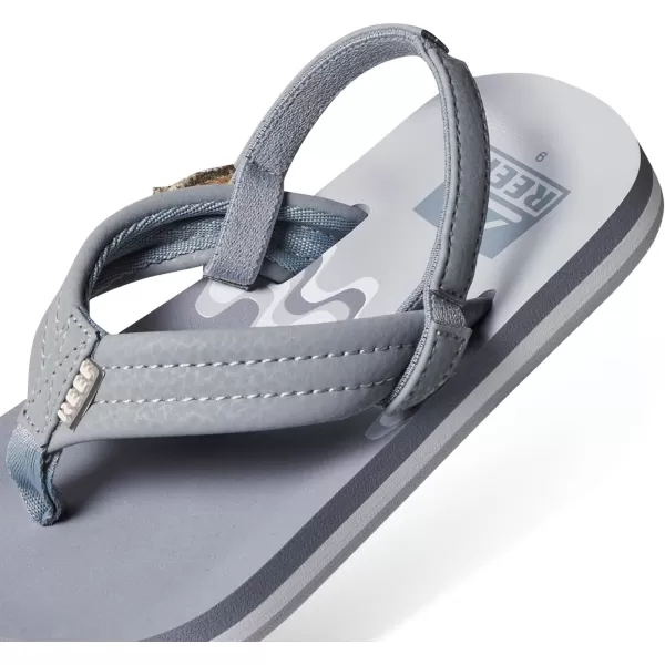 imageREEF ToddlerLittle Kid Ahi Beach Flip Flop Soft Cushion Footbed Water Friendly BackstrapGroovy Grey