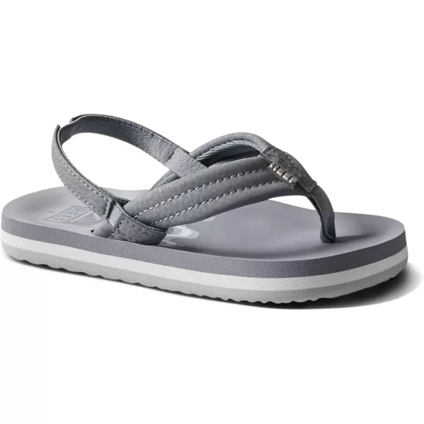 imageREEF ToddlerLittle Kid Ahi Beach Flip Flop Soft Cushion Footbed Water Friendly BackstrapGroovy Grey